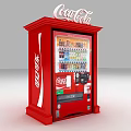 Coca Cola Red Vending Machine With Beverage Display And Classic Design 3d model