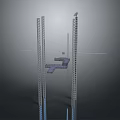 Heavy Duty Industrial Metal Storage Equipment With Vertical Columns And Platform Structure