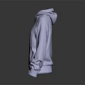 Light Purple Hooded Sweatshirt With Minimalist White Logo And Soft Fleece Fabric For Casual Wear