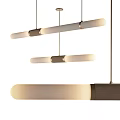 Modern Long Cylindrical Pendant Lights With Metallic Frame And Soft Warm Glow