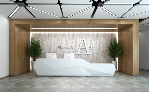 Modern reception desk Reception 3d model