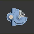 High Performance Tire Internal Structure Design With Blue Gear Components And Mechanical Parts