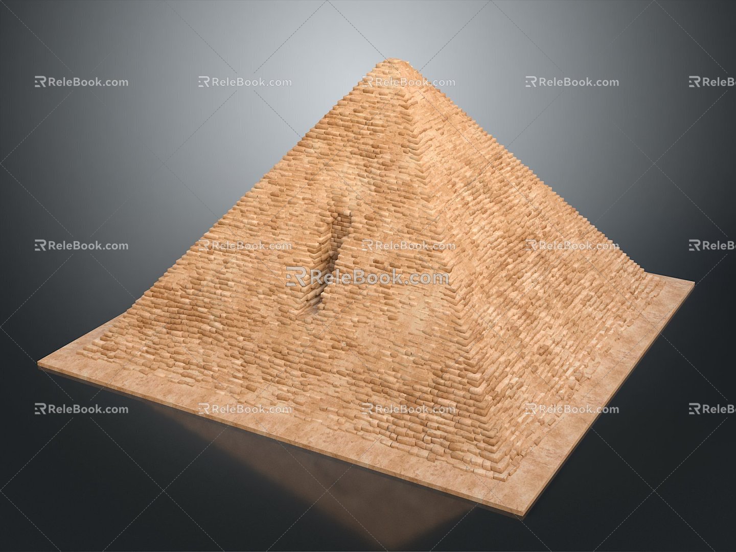 Pyramid Hexagon Pyramid Cultural Relics Building Ancient Architectural Items 3d model