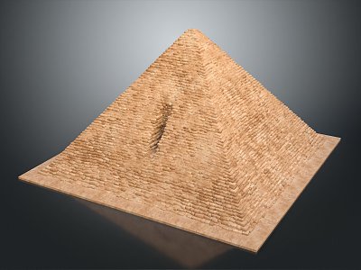 Pyramid Hexagon Pyramid Cultural Relics Building Ancient Architectural Items 3d model