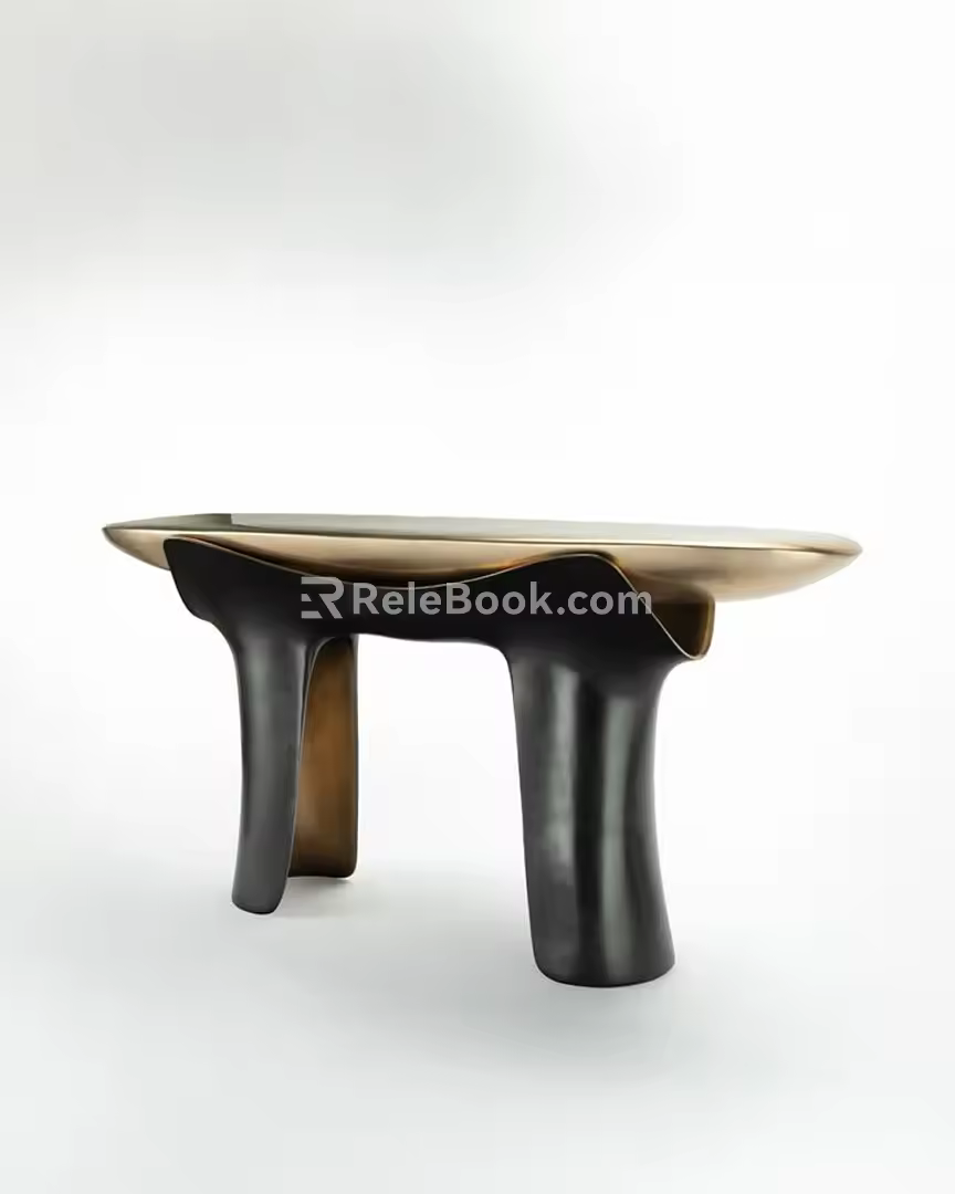 Modern coffee table art table 3d model