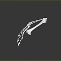 3D Rendered White Skeleton Arm And Hand With Reflection On Dark Background
