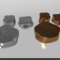Three Golden Textured Irregular Shaped Coffee Tables For Contemporary Home Decor