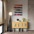 Modern Entrance Cabinet Side Cabinet Display Cabinet Hanging Picture Side 3d model
