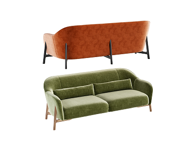 modern double sofa 3d model