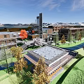 Homestay Buildings With River Trees And Courtyard In Natural Landscape Design