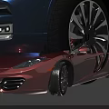 Red Sports Car With Sleek Body Design Black Wheels And Modern Headlights