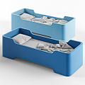 Modern Bed-and-out Children Bed-and-out 3d model