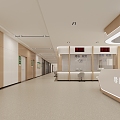 Modern Hospital Department Infusion Room 3d model