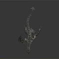 Mythical 3D Dragon Model With Detailed Wings Scales And Aggressive Pose 3d model