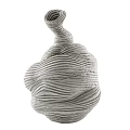 Elegant Handcrafted Decorative Sculptures With Textured Materials And Organic Shapes