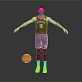 Man Wearing Brooklyn Nets Number 10 Black Jersey Standing with Arms Outstretched and Basketball