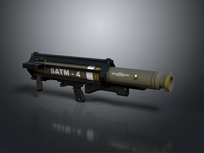 SATL-4 Portable Weapon Missile Launcher Military Tactical Design With Support Stand 3d model