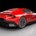 Red Ferrari Sports Car With Sleek Body Design And Stylish Alloy Wheels