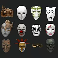 Various Decorative Masks With Diverse Designs And Stylish Patterns For