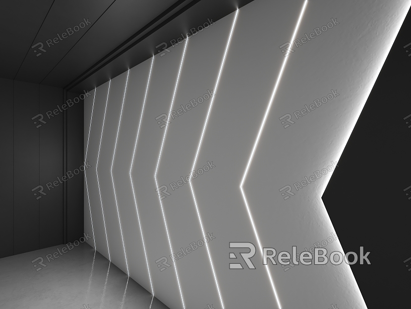 Modern background wall entrance background wall model