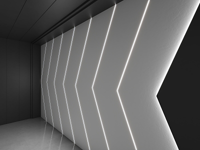 Modern background wall entrance background wall 3d model