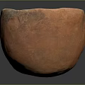 Hand Carved Terracotta Bowl Sculpture With Textured Surface And Rustic Finish