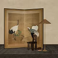 New Chinese Style Screen Partition 3d model