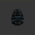 Mechanical Creature And Robot Character Featuring Blue Gray Design Eye Like Structures And Track Feet