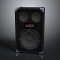 Computer Speaker System With Dual Tweeters Woofer LED Display Panel And Silver Edges 3d model
