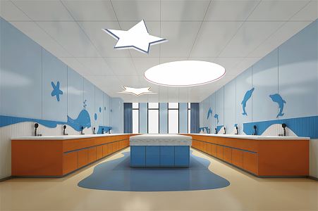 Modern Swimming Pool Children's Swimming Center 3d model