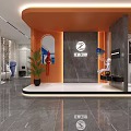 Modern Luxury Bathroom Showroom With Bathtub Shower Enclosure And Display Cabinets