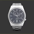 Stylish Silver Watch With Metal Strap Modern Dial Design Shiny Surface Elegant Fashion Accessory