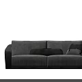 Modern Gray Sectional Sofa With Comfortable Cushions And Sleek Design 3d model