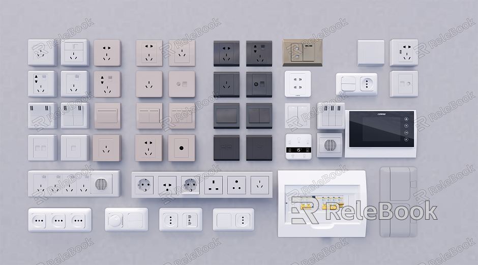 Modern switch socket switch electric box model