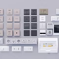 Modern switch socket switch electric box 3d model