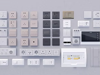Modern switch socket switch electric box 3d model