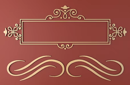 European-style Metal Carved European Pattern Hollow Carved Pattern 3d model
