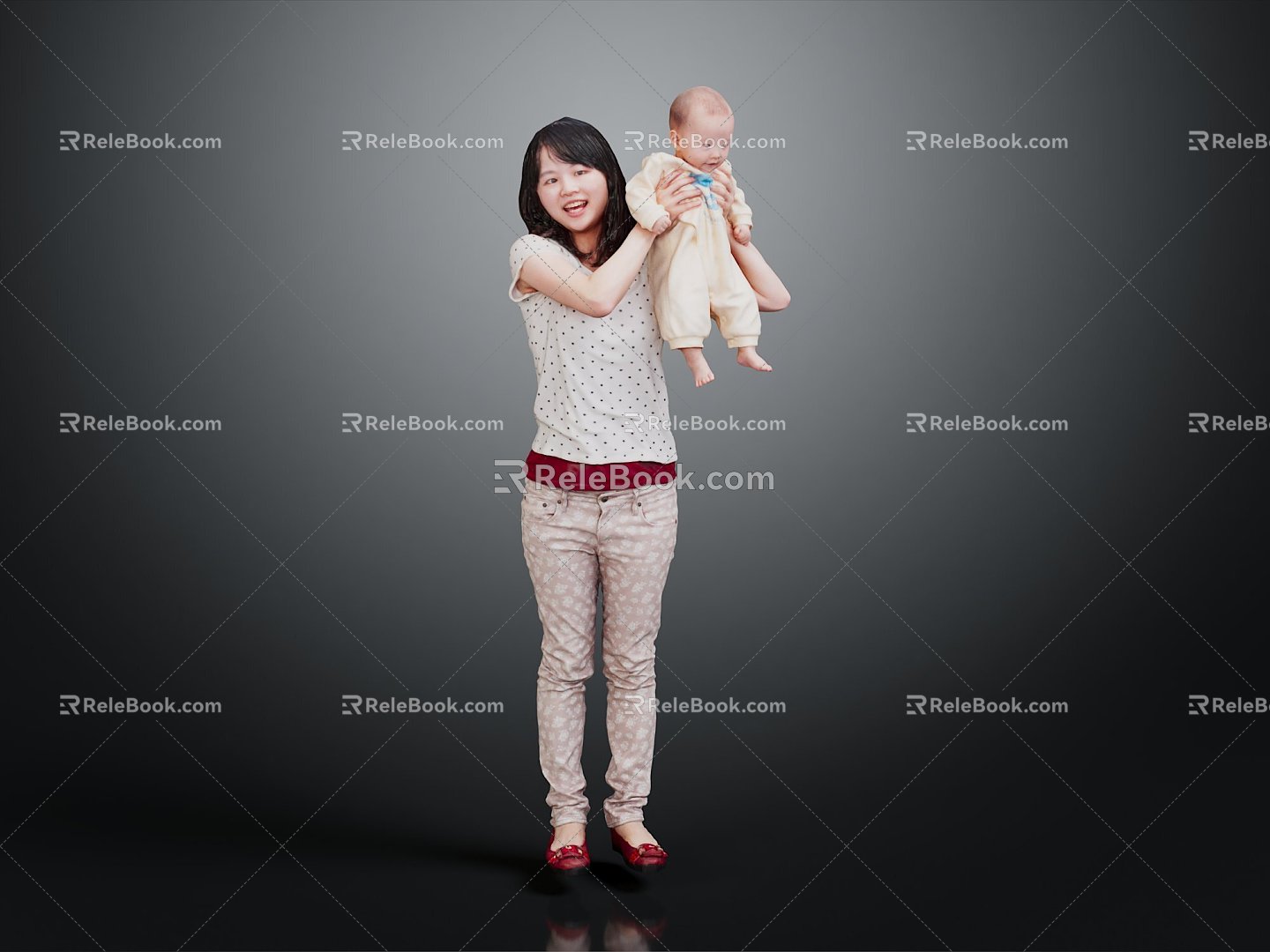 Modern Double Mommy Baby model