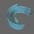 Modern Spiral Staircase Design With Glass Steps And Metal Railings