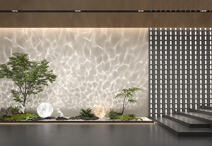 Modern water pattern decorative lamp 3d model