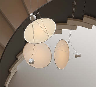 Stairwell chandelier 3d model