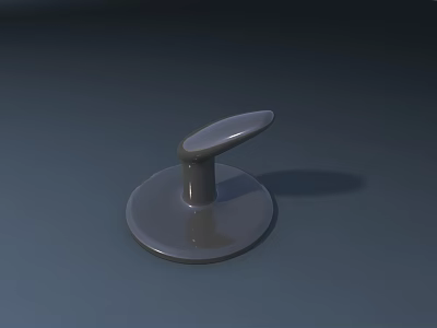 Reflective Road Facility With Circular Base And Curved Top For Traffic Safety 3d model