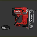 Makita Red Cordless Nail Gun With Rechargeable Battery For Home DIY Projects