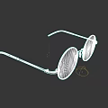 Stylish Round Glasses With Silver Metal Frame Black Temples And Clear Lenses