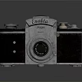 Vintage Exakta Varex Electronic Camera With Metal Leather Body And Lens