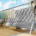 Modern Drying Rack Large Balcony Drying Rack 3d model