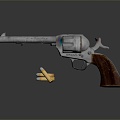 revolver revolver pistol semi-automatic pistol automatic pistol modern weapon hot weapon 3d model