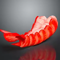 Fresh Red Sliced Lobster Tail Displaying Juicy Meat On Dark Background