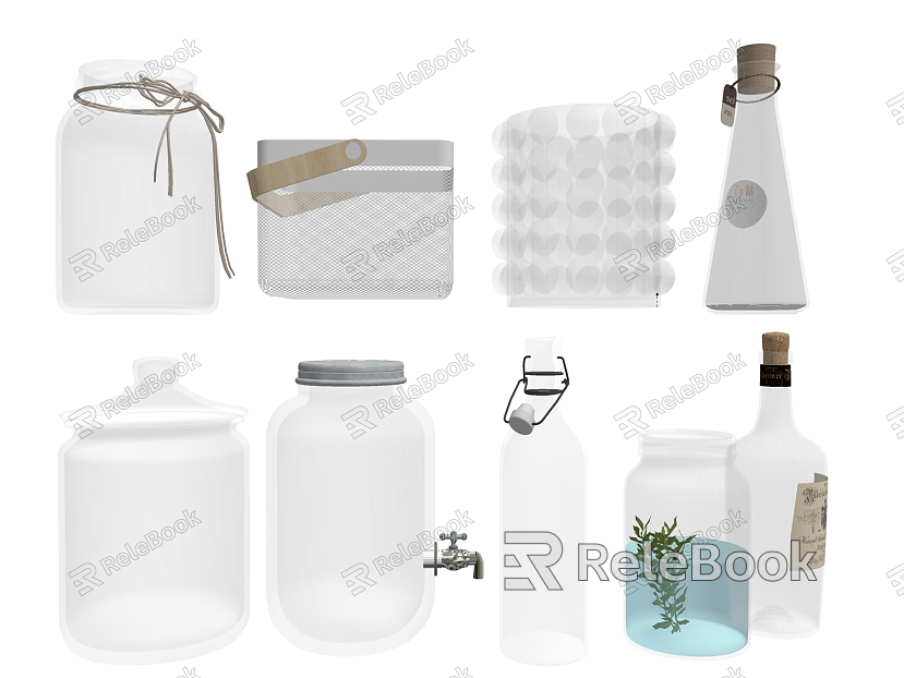 Sealed glass jar model