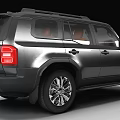 Toyota Land Cruiser Black SUV With Modern Exterior Design And Alloy Wheels